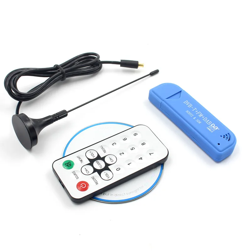 TV Tuner USB2.0 Blue TV Stick DAB FM DVB-T RTL2832 R820T SDR RTL-SDR Dongle Stick Digital TV Receiver IR Remote With Antenna
TV Tuner USB2.0 Blue TV Stick DAB FM DVB-T RTL2832 R820T SDR RTL-SDR Dongle Stick Digital TV Receiver IR Remote With Antenna