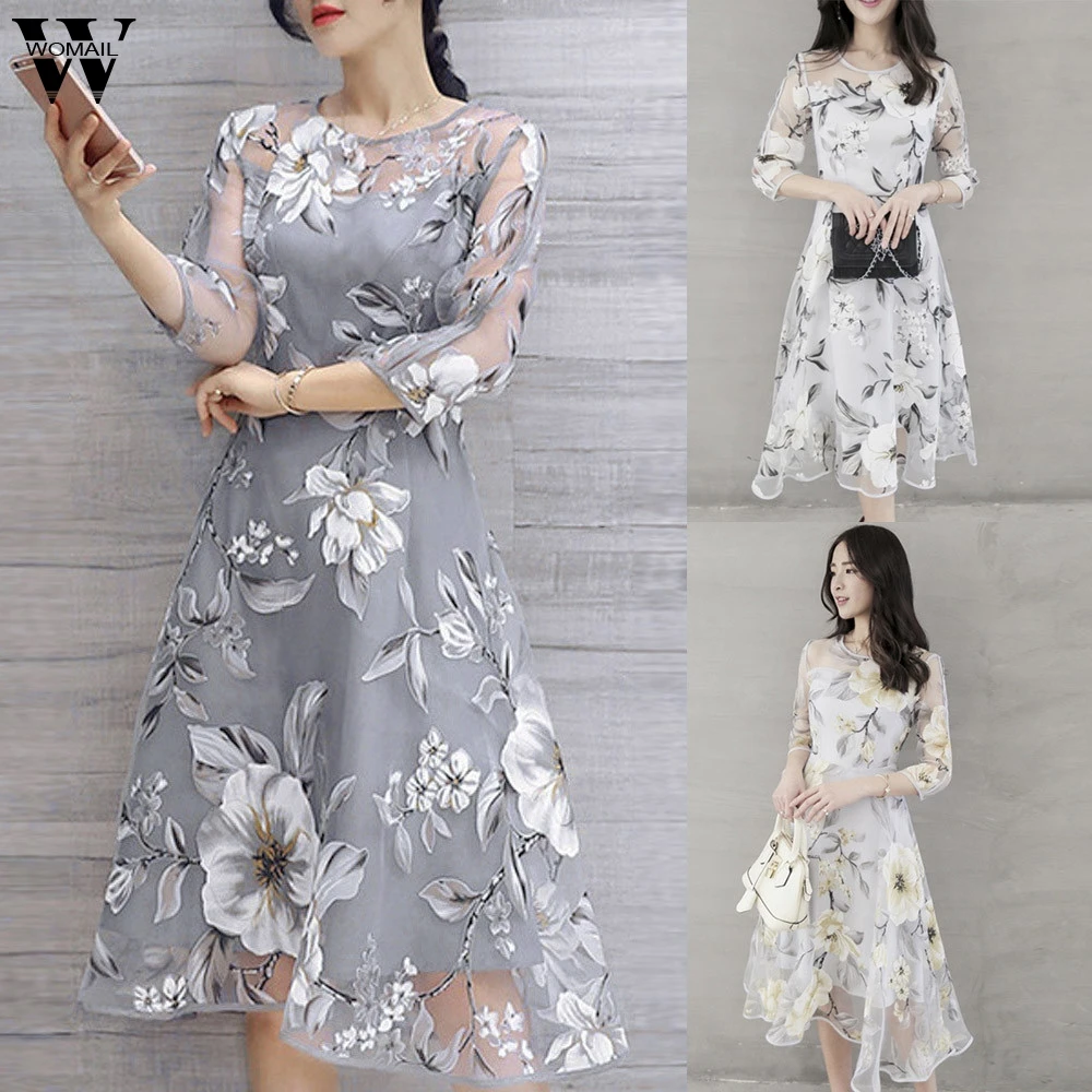 Womail dress Summer Organza Floral Print Wedding Party Ball Prom Gown Dress O-Neck Elegant Dress 2019 dropship M9
Womail dress Summer Organza Floral Print Wedding Party Ball Prom Gown Dress O-Neck Elegant Dress 2019 dropship M9