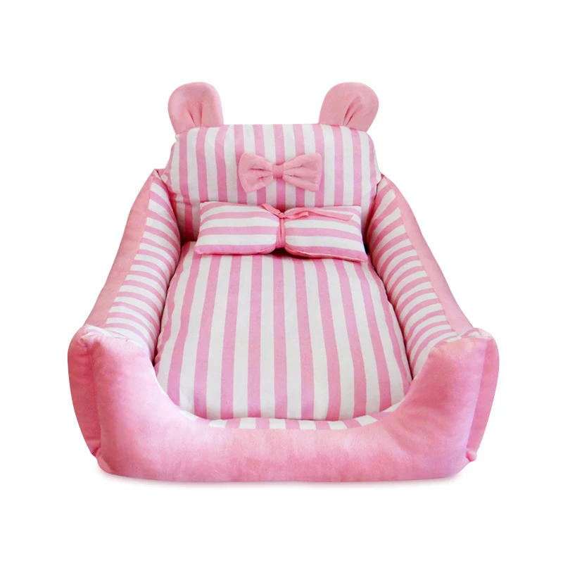 Pink Stripe Bow Pet Product For Puppies Pet Bed For Animal Dog Bed For Medium Cat House Mat Soft Sofa Supplies Drop Shipping
Pink Stripe Bow Pet Product For Puppies Pet Bed For Animal Dog Bed For Medium Cat House Mat Soft Sofa Supplies Drop Shipping