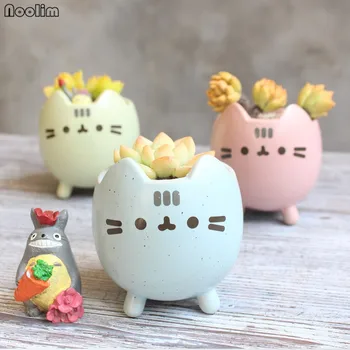 NOOLIM Cute Ceramic Cartoon Animal Cat Succulent Thumb Pots Pastoral Succulent Planter Pot Home Office Tabletop Garden Decor
NOOLIM Cute Ceramic Cartoon Animal Cat Succulent Thumb Pots Pastoral Succulent Planter Pot Home Office Tabletop Garden Decor
