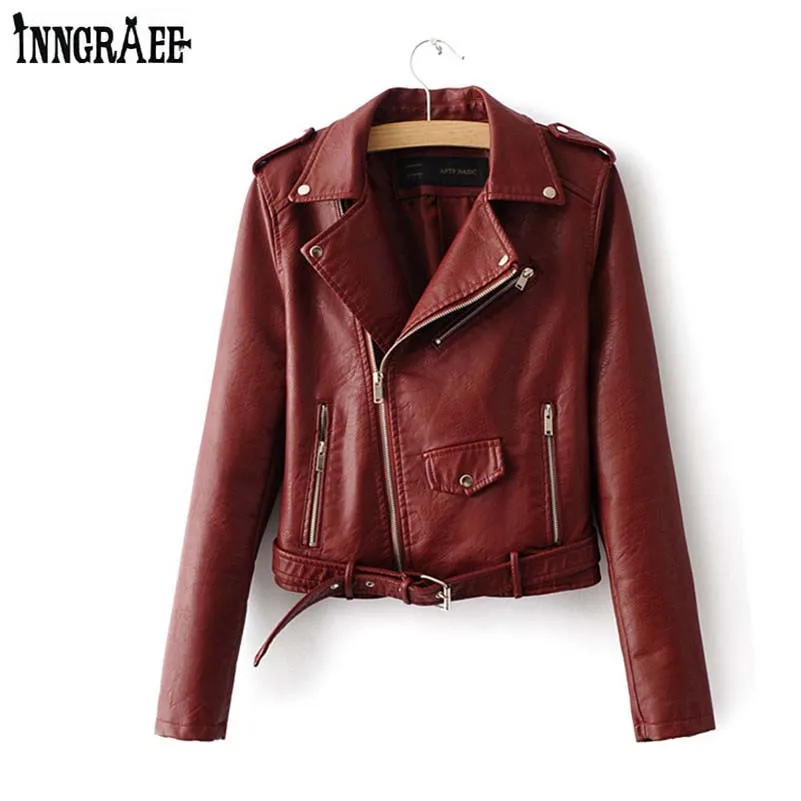 2019 New Fashion Women Autunm Winter Wine Red Faux Leather Jackets Lady Bomber Motorcycle Cool Outerwear Coat with Belt NS8764
2019 New Fashion Women Autunm Winter Wine Red Faux Leather Jackets Lady Bomber Motorcycle Cool Outerwear Coat with Belt NS8764