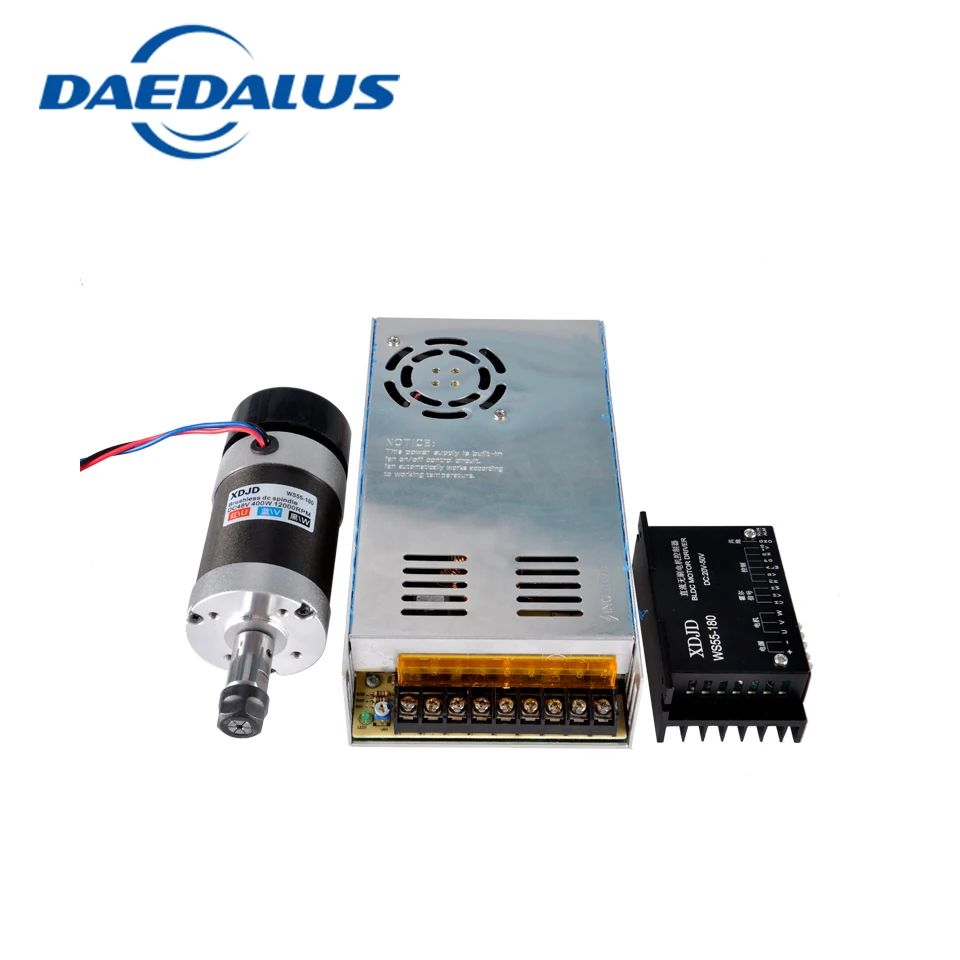 Brushless spindle motor 400W CNC Spindle+Brushless Stepper Motor Driver 20v-50v+Switching Power Supply For cnc Milling machine
Brushless spindle motor 400W CNC Spindle+Brushless Stepper Motor Driver 20v-50v+Switching Power Supply For cnc Milling machine