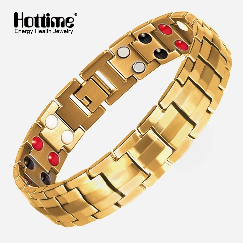 Hottime Fashion Jewelry Health FIR Magnetic Titanium Steel Bio Energy Bracelet For Men Blood Pressure Accessory Golden Bracelets
Hottime Fashion Jewelry Health FIR Magnetic Titanium Steel Bio Energy Bracelet For Men Blood Pressure Accessory Golden Bracelets