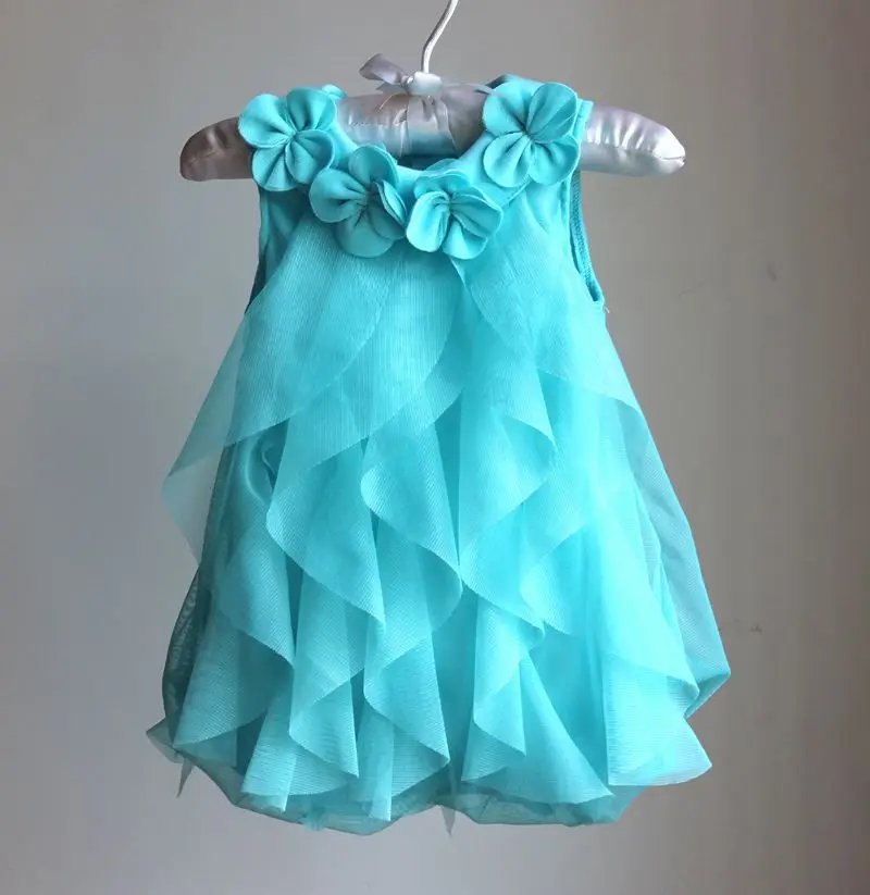 Летнее платье для девочек с цветами детские комбинезоны вечерние платья малышей