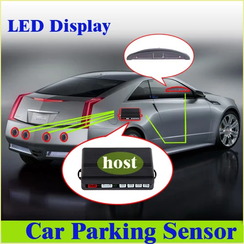 Заводская цена автомобиля светодиодный парковка Сенсор помощь обратный резервный радар Мониторы Системы Подсветка Дисплей + 4 Датчики 6 видов цветов R1
