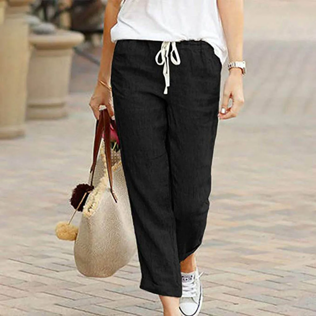 Ladies Cotton And Linen Pants Women Loose Casual Drawstring Elastic Leisure spodnie damskie Fashion calca feminina pantalon
Ladies Cotton And Linen Pants Women Loose Casual Drawstring Elastic Leisure spodnie damskie Fashion calca feminina pantalon
