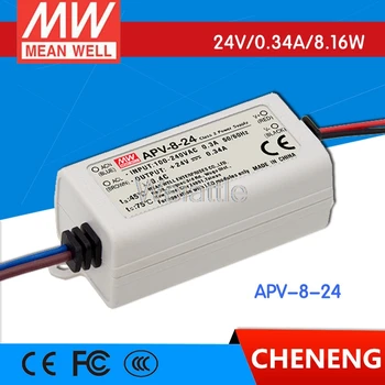 MEAN WELL original APV-8-24 24V 0.34A meanwell APV-8 24V 8.16W Single Output LED Switching Power Supply
MEAN WELL original APV-8-24 24V 0.34A meanwell APV-8 24V 8.16W Single Output LED Switching Power Supply