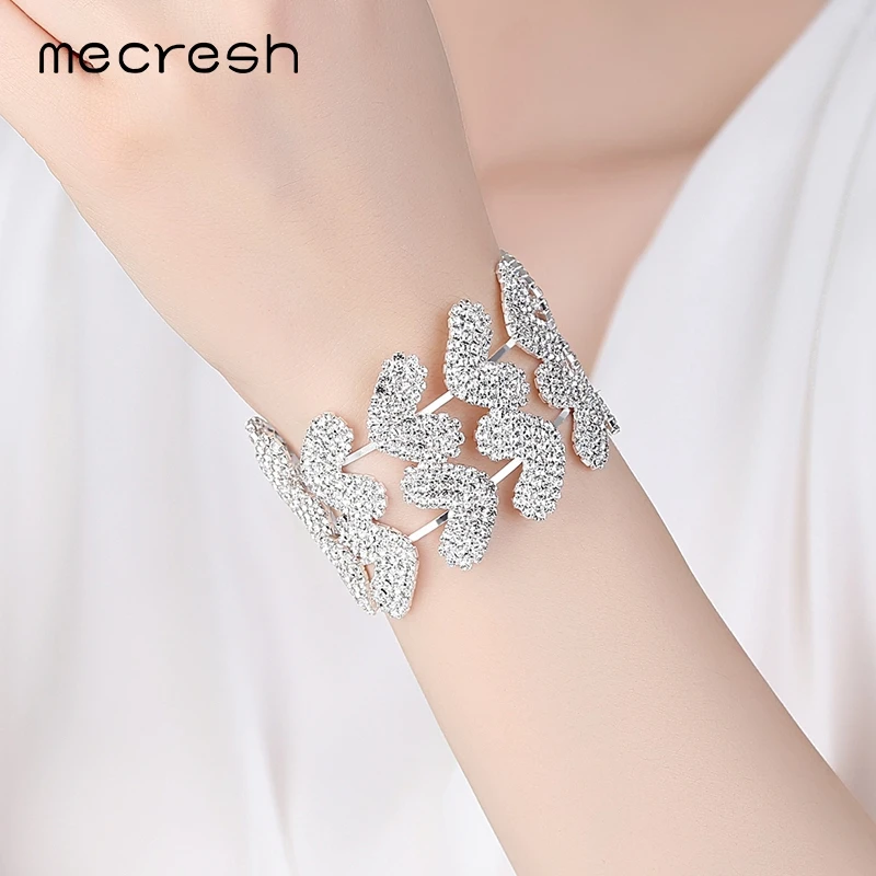 Mecresh Hot Selling Love Heart Crystal Wedding Bracelets & Bangles for Women Silver Color Party Bridal Bangles Jewelry MSL347
Mecresh Hot Selling Love Heart Crystal Wedding Bracelets & Bangles for Women Silver Color Party Bridal Bangles Jewelry MSL347