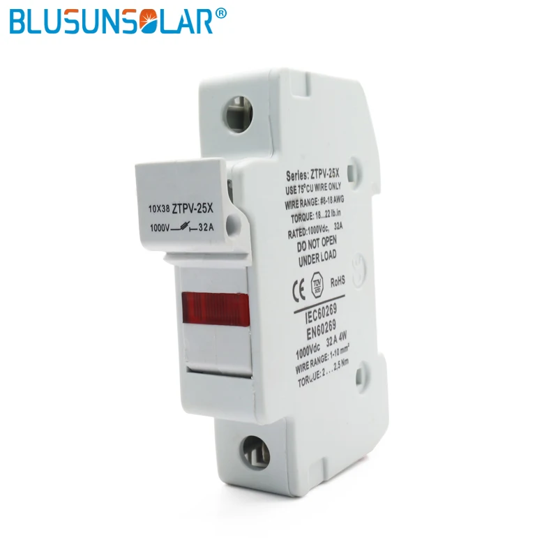 Wholesale Price 5 Sets PV Solar Fuse 1000V DC Fusible 10x38 gPV, with LED Fuse Holder for Solar PV System Protection
Wholesale Price 5 Sets PV Solar Fuse 1000V DC Fusible 10x38 gPV, with LED Fuse Holder for Solar PV System Protection