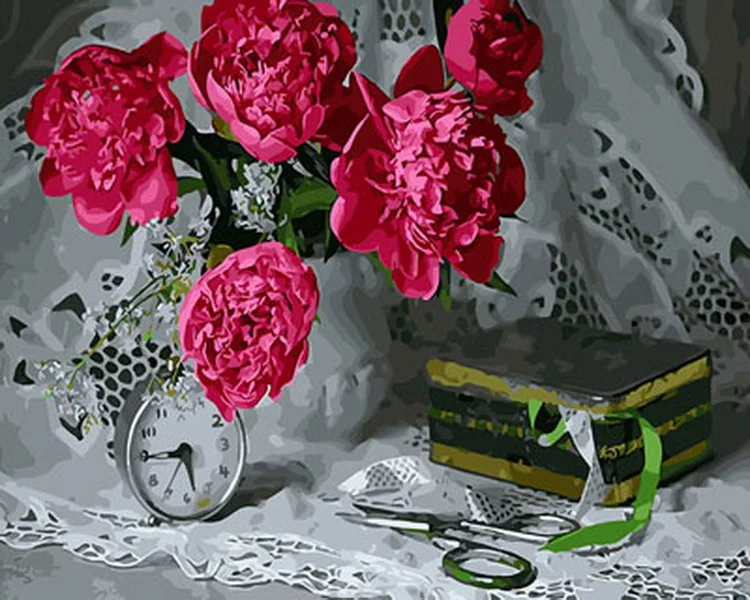 Frameless picture oil paintings by numbers flowers wall decor diy painting on canvas 4050cm red peony
Frameless picture oil paintings by numbers flowers wall decor diy painting on canvas 4050cm red peony