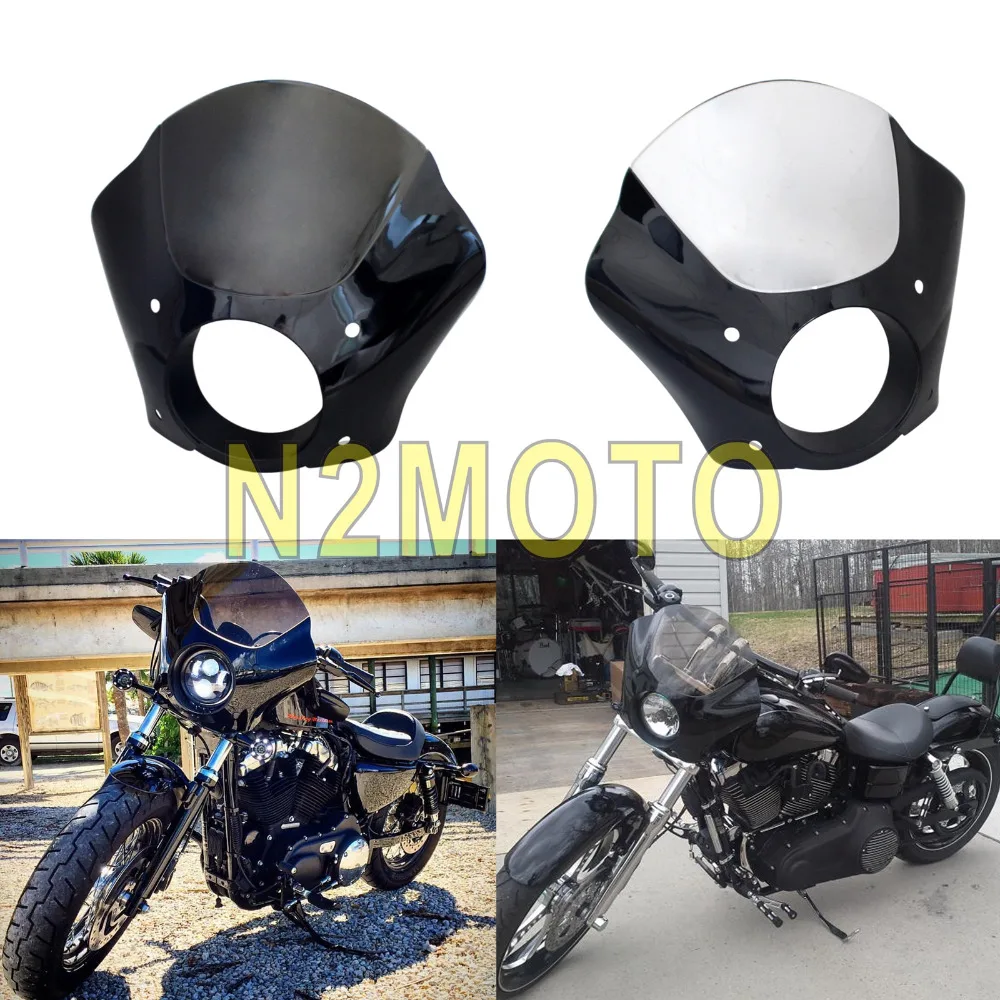 

Motorcycle Gauntlet Headlight Fairing W/Trigger Lock Mounting Kit for Harley Sportster 883 1200 Custom Iron Low 1986-2015