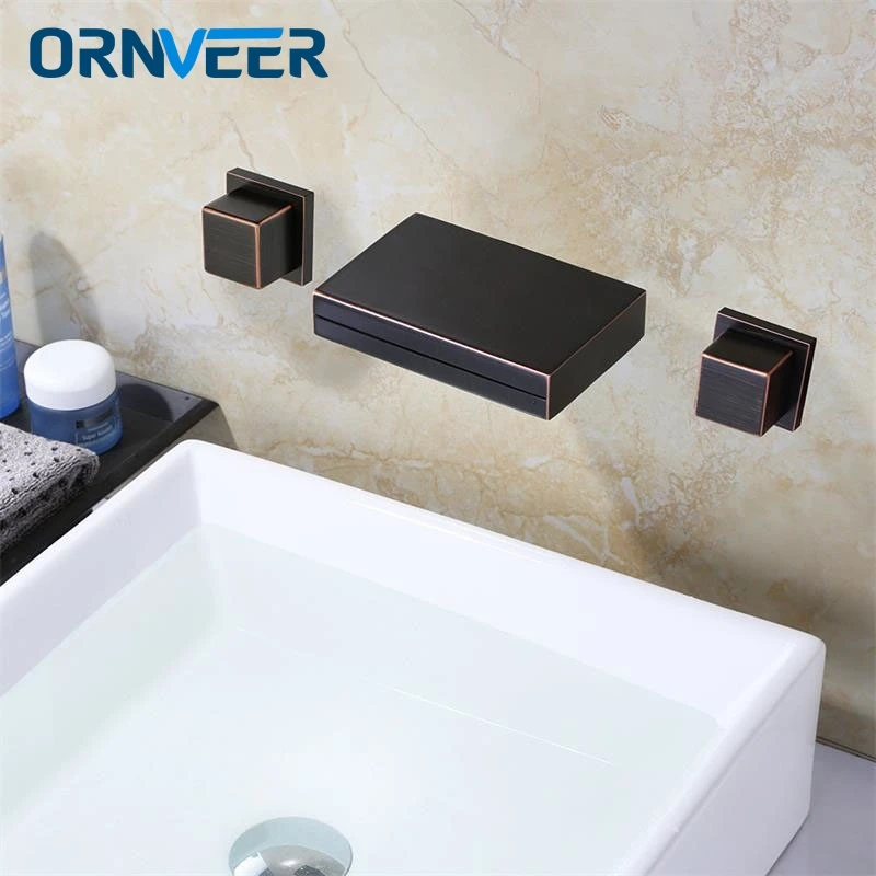 Oil Rubbed Bronze Double Handles Basin Mixer Faucet Tap Deck Mount 3 Hole Bathroom Hot Cold Water Tap
Oil Rubbed Bronze Double Handles Basin Mixer Faucet Tap Deck Mount 3 Hole Bathroom Hot Cold Water Tap