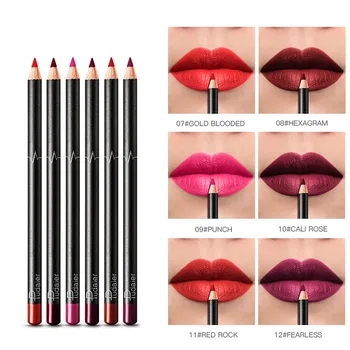 Pudaier wooden lip liner pencil 6colors/set velvet matte lipstick pen waterproof long lasting sexy red brown nude lipliner PD044
Pudaier wooden lip liner pencil 6colors/set velvet matte lipstick pen waterproof long lasting sexy red brown nude lipliner PD044