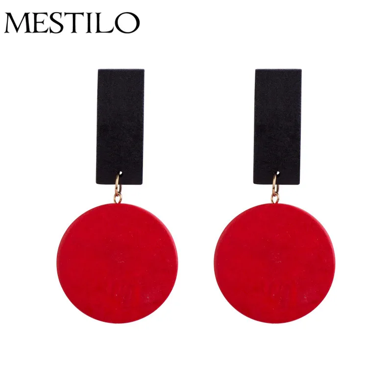 MESTILO New Fashion Geometric Square Wood Round Circle Acrylic Resin Drop Earrings For Women Statement Long Dangle Earrings Gift
MESTILO New Fashion Geometric Square Wood Round Circle Acrylic Resin Drop Earrings For Women Statement Long Dangle Earrings Gift