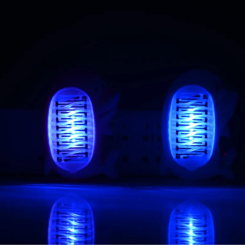 Chiclits Dolphin Shape Mosquito Killer Light LED Socket Electric Household Pest Repellent Lamp 220V EU Plug Bug Zapper For Baby (3)