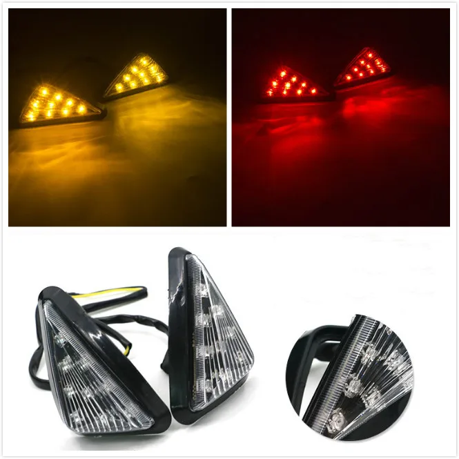 1 pcs motorcycle modification accessories LED turn signal indicator piranha light triangle direction |