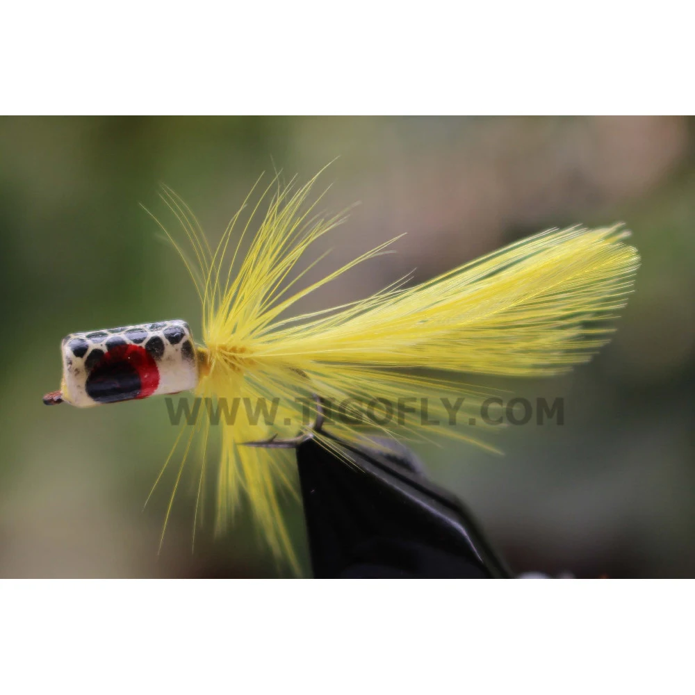 Tigofly 12 Pcs Yellow/Red Hackle Body Tail Foam Head Popper Bass Fly Fishing Flies Lures- Size #6
Tigofly 12 Pcs Yellow/Red Hackle Body Tail Foam Head Popper Bass Fly Fishing Flies Lures- Size #6