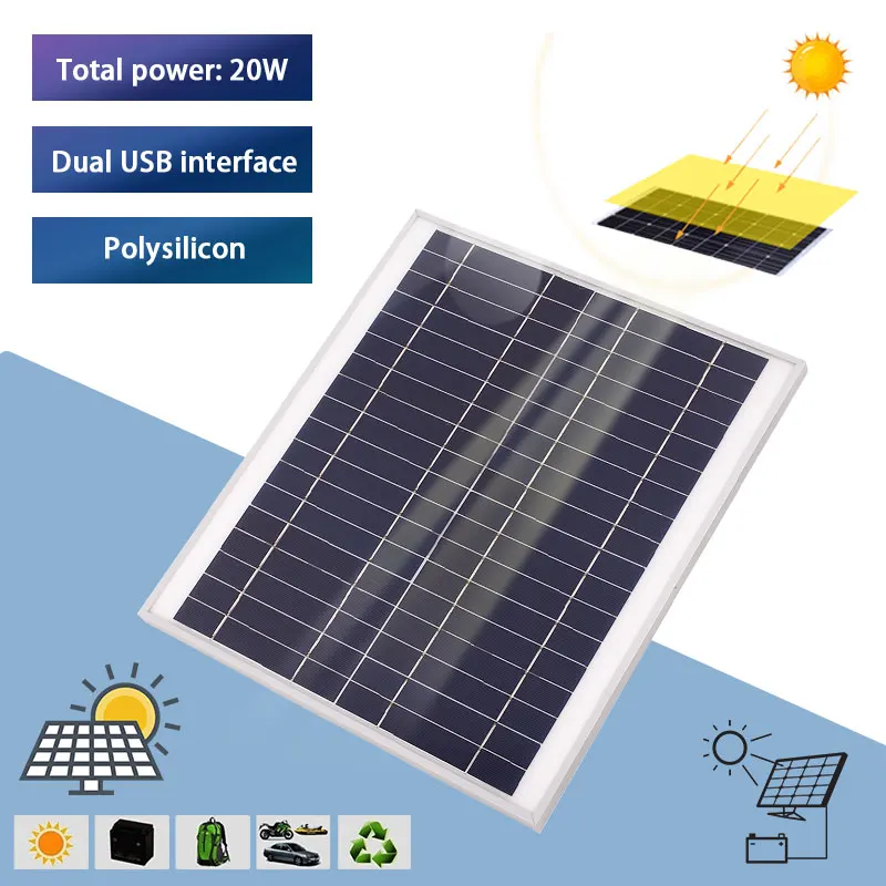 DIY Multifunctional Solar Panel Charger Solar Panel System Solar Controller PWM Solar Panel Kit Dual USB 20W
DIY Multifunctional Solar Panel Charger Solar Panel System Solar Controller PWM Solar Panel Kit Dual USB 20W