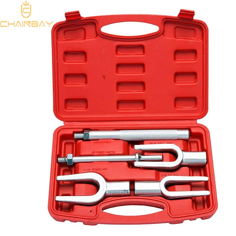 Ball Joint Tie Rod and Pitman Arm 5 Piece Tool Kit Separator for Cars and Light Trucks
Ball Joint Tie Rod and Pitman Arm 5 Piece Tool Kit Separator for Cars and Light Trucks