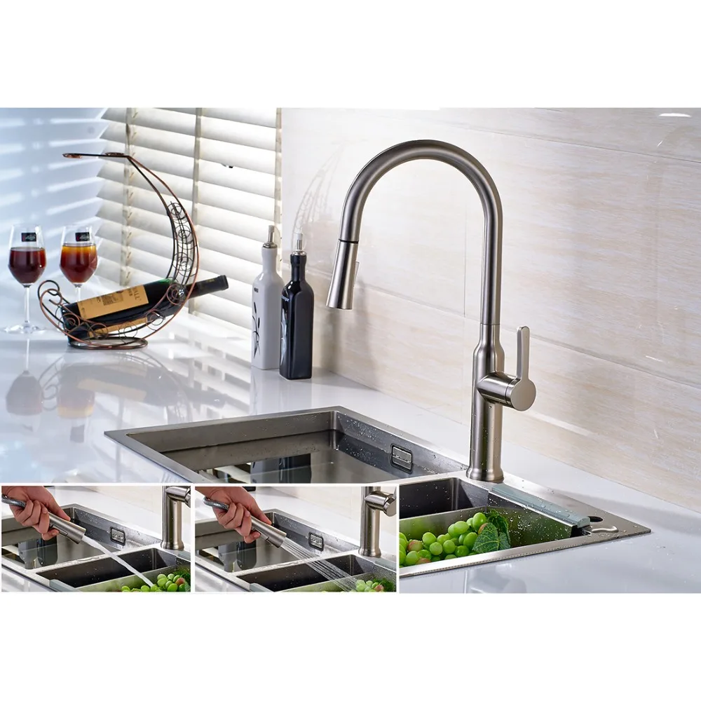 FLG Spring Style Kitchen Faucet Polished Nickel Finish All Around Rotate Swivel 2-Function Water Outlet Kitchen Sink Mixer C046N FLG Spring Style Kitchen Faucet Polished Nickel Finish All Around Rotate Swivel 2-Function Water Outlet Kitchen Sink Mixer C046N<br><br>Aliexpress