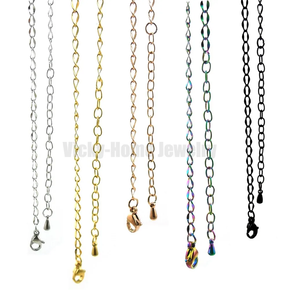 3mm 55cm+5cm extra chains water ripple chains tainless steel rainbow chain with lobster clasp
3mm 55cm+5cm extra chains water ripple chains tainless steel rainbow chain with lobster clasp