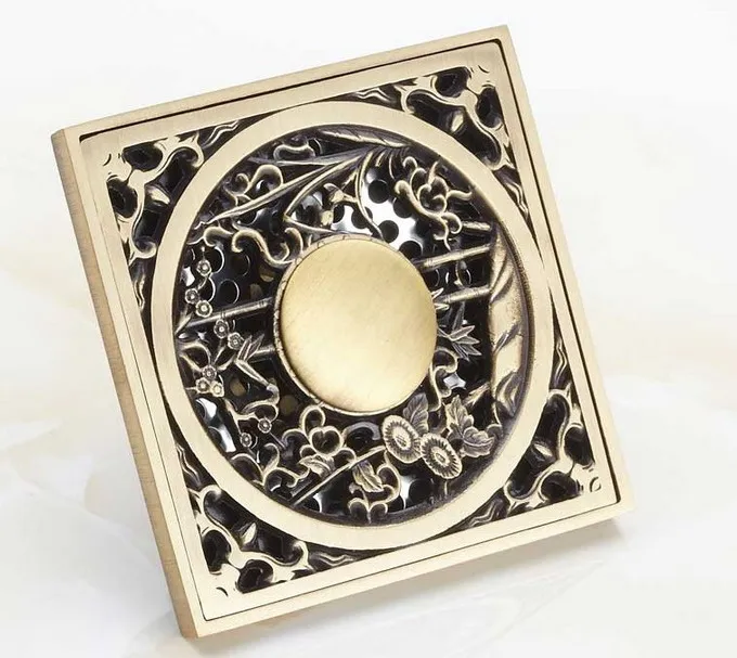 NEW Antique Brass Square Carve Flower Pattern Floor Drain Bathroom Shower Waste Washing Drain Grate ahr021
NEW Antique Brass Square Carve Flower Pattern Floor Drain Bathroom Shower Waste Washing Drain Grate ahr021