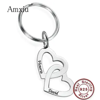 Amxiu Customized Two Names Key Chains Personalized 925 Sterling Silver Heart Pendant Keychain For Women Men Bag Keys Accessories
Amxiu Customized Two Names Key Chains Personalized 925 Sterling Silver Heart Pendant Keychain For Women Men Bag Keys Accessories