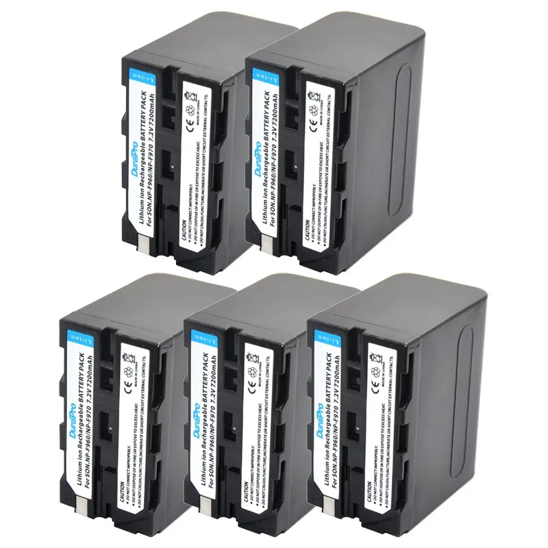 5pcs 7200mAh NP-F960 NP-F970 NP F960 F970 NPF970 Battery for Sony CCD-RV100 CCD-TRV58 DCR-TRV110K DCR-VX1000 VX2000 VX2100
5pcs 7200mAh NP-F960 NP-F970 NP F960 F970 NPF970 Battery for Sony CCD-RV100 CCD-TRV58 DCR-TRV110K DCR-VX1000 VX2000 VX2100