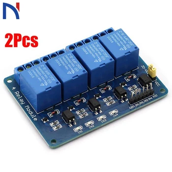 2 Pcs 4 Channel Relay Module Solid State Relay Module Board Trigger Low level 5V DC for Arduino Raspberry Pi DSP AVR PIC ARM
2 Pcs 4 Channel Relay Module Solid State Relay Module Board Trigger Low level 5V DC for Arduino Raspberry Pi DSP AVR PIC ARM