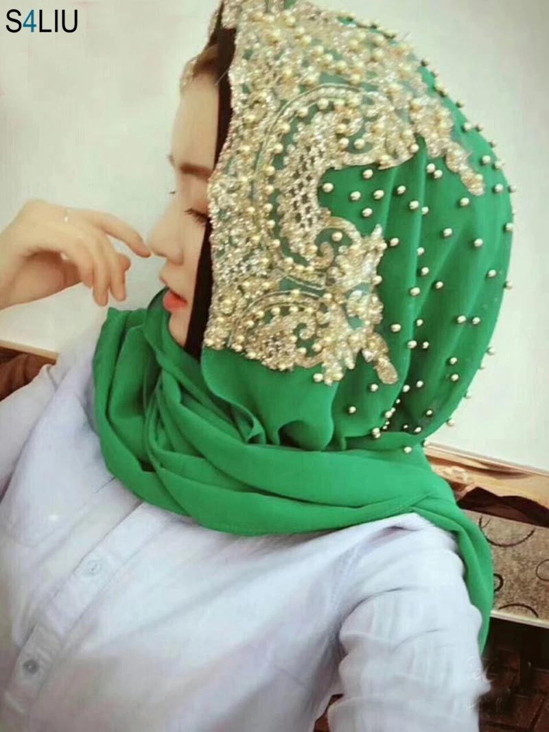 2019 Beads Muslim Women Lace Chiffon Hijab Long Scarf Head Wrap Arabic Shawl Hats Islamic Turban Fashion Plain Headscarf Bandana
2019 Beads Muslim Women Lace Chiffon Hijab Long Scarf Head Wrap Arabic Shawl Hats Islamic Turban Fashion Plain Headscarf Bandana