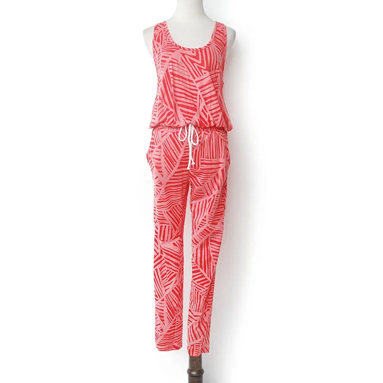 YUNINYOYO U-neck Tropical Style Plant Leaf Line Printing Leisure Style Belt women Summer Cotton comfort Jumpsuits With pockets
YUNINYOYO U-neck Tropical Style Plant Leaf Line Printing Leisure Style Belt women Summer Cotton comfort Jumpsuits With pockets