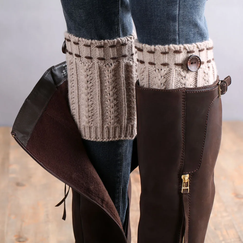 Winter Thick Warm Knitted Leg Warmers Socks Boot Cover Stripe For Women Lace Stretch Boot Leg Cuffs Boot Socks 1 Pair 
Winter Thick Warm Knitted Leg Warmers Socks Boot Cover Stripe For Women Lace Stretch Boot Leg Cuffs Boot Socks 1 Pair