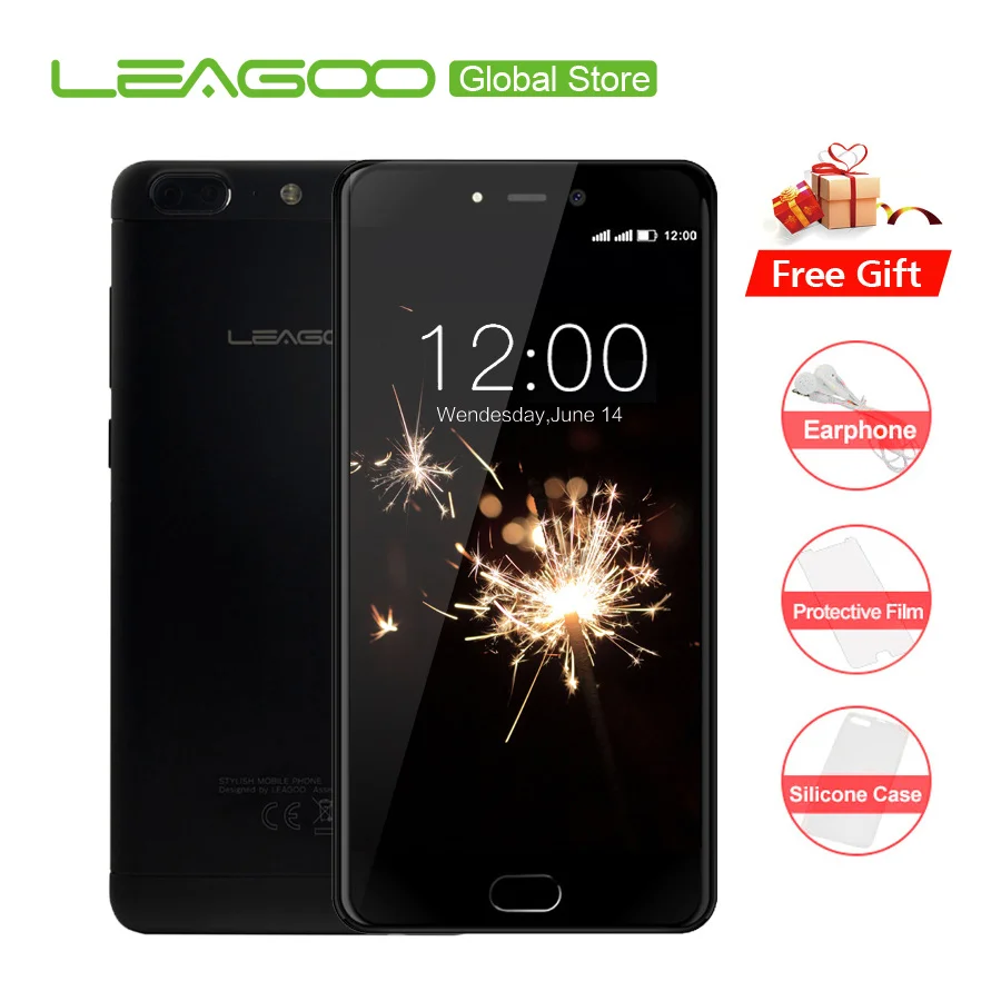 

Leagoo T5 4G Mobile Phone Fingerprint ID Android 7.0 MT6750T Octa Core 5.5"FHD 1920*1080 4GB RAM 64GB ROM 13.0MP Dual Real Cams