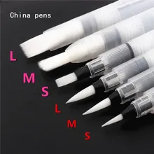 נייד צבע S/M/L צבעי מים מברשת קליגרפיה ציור כלי Refillable דיו עט אמנות מברשת צבע עט ציור אמנות סמנים(China)