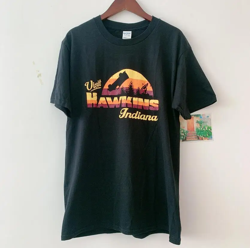 sunfiz HJN Unisex Netflix Fandom Graphic Tee Visit Hawkins Indiana Stranger Things Inspired T-Shirt Vintage Short Sleeves Tops
sunfiz HJN Unisex Netflix Fandom Graphic Tee Visit Hawkins Indiana Stranger Things Inspired T-Shirt Vintage Short Sleeves Tops