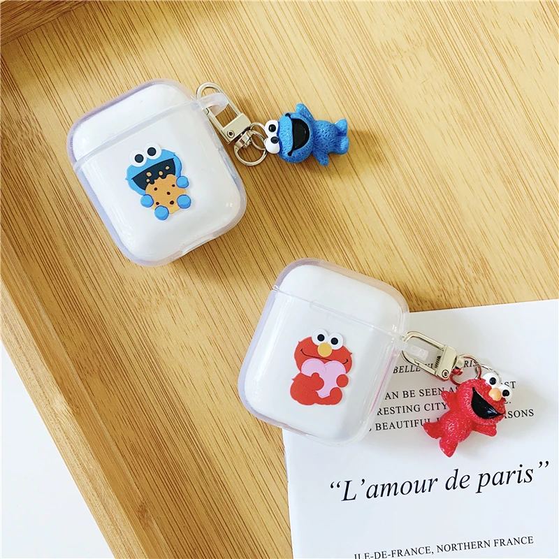 Cartoon Cute Sesame Street elmo Wireless Bluetooth Earphone Case For Apple AirPods 2 1 Charging Pendant Silicone soft box
Cartoon Cute Sesame Street elmo Wireless Bluetooth Earphone Case For Apple AirPods 2 1 Charging Pendant Silicone soft box