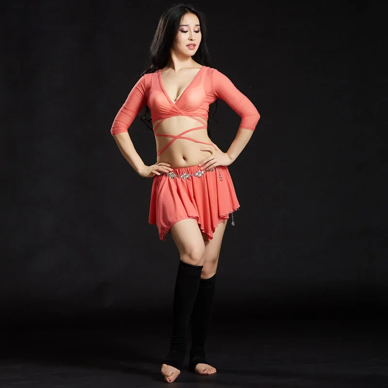 Belly Dance Clothes Women Dance Outfits high quality gauze material irregular skirt 2pcs Top and Skirt Modal Tie Straps Costume
Belly Dance Clothes Women Dance Outfits high quality gauze material irregular skirt 2pcs Top and Skirt Modal Tie Straps Costume