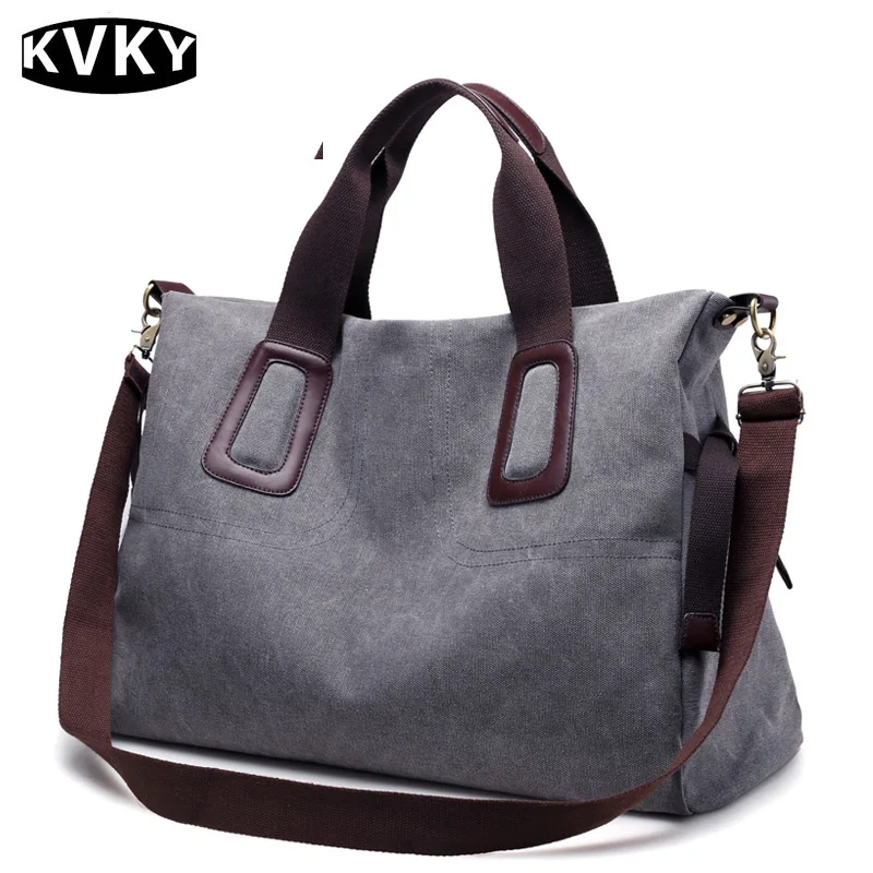 

KVKY Brand Women Bag Handbag Casual Canvas Crossbody Bags For Women 2018 Large Capacity Shoulder Bag Women Tote Bolsa Feminina