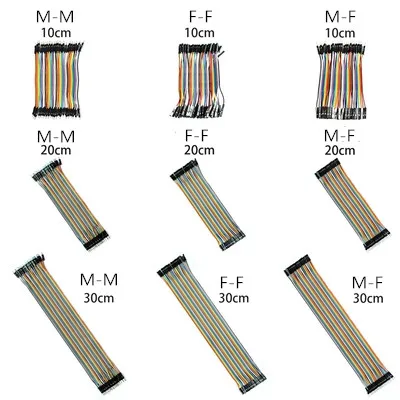 Перемычка Dupont для печатных плат 40-контактный 10 см 20 30 кабель типа папа-папа + и
