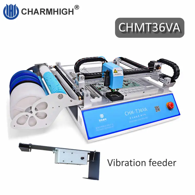 CHMT36VA + Vibration feeder Desktop SMT Pick and Place Machine + 2 CCD cameras, Closed-loop control, 0402-5050,SOP, QFN, TQFP..
CHMT36VA + Vibration feeder Desktop SMT Pick and Place Machine + 2 CCD cameras, Closed-loop control, 0402-5050,SOP, QFN, TQFP..