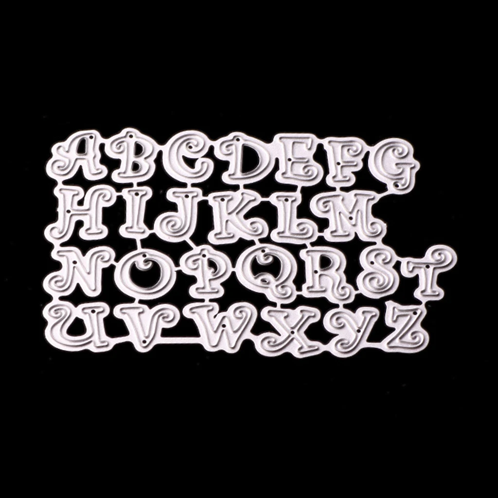 A To Z Alphabet Halloween Metal Cutting Dies Stencil Scrapbooking Paper Card Embossing Craft Premium Carbon Steel High Hardness