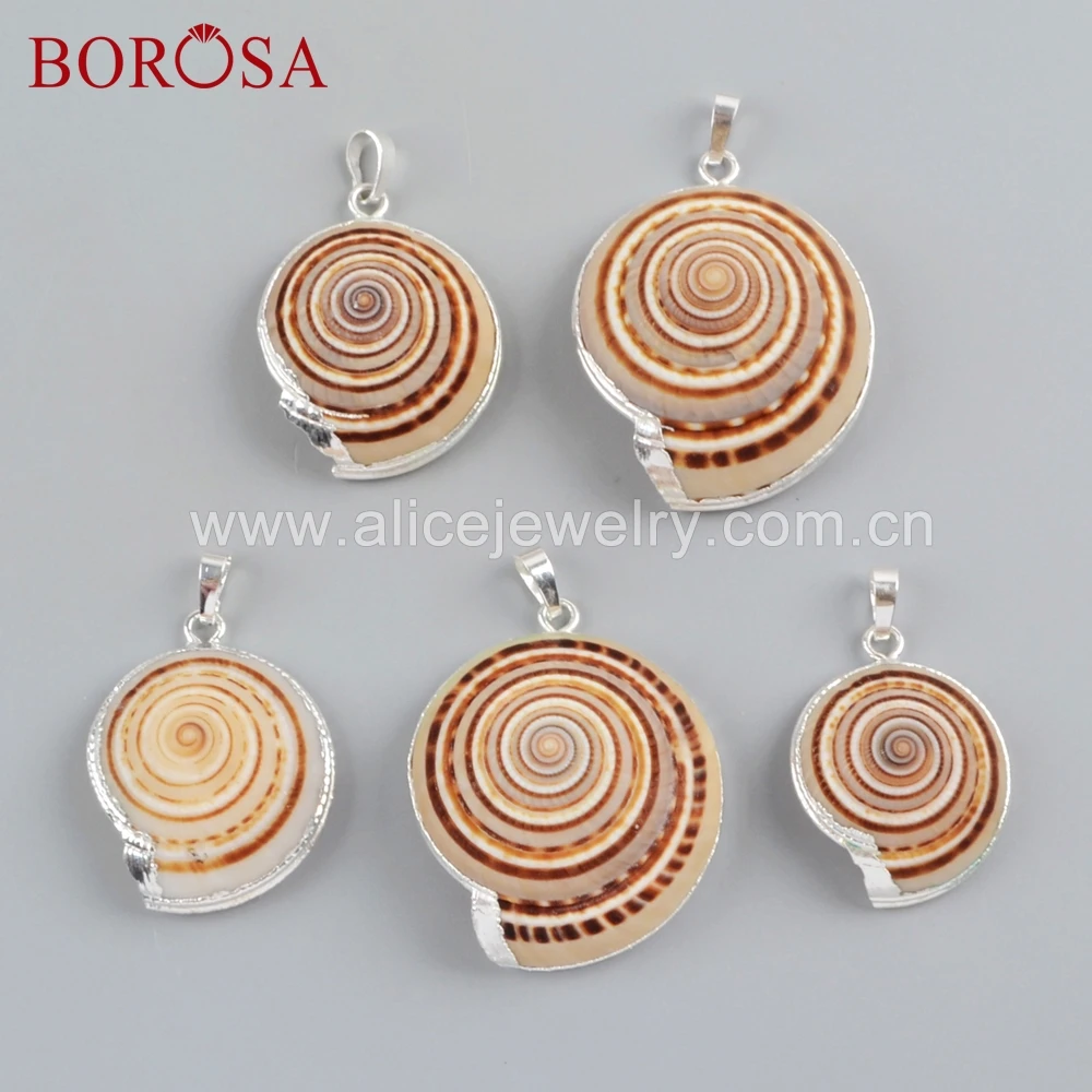 BOROSA Fashion Jewelry 10PCS silver trim on edged wholesale trumpet shell pendants natural shell pendants DIY jewlery gift S1666
BOROSA Fashion Jewelry 10PCS silver trim on edged wholesale trumpet shell pendants natural shell pendants DIY jewlery gift S1666