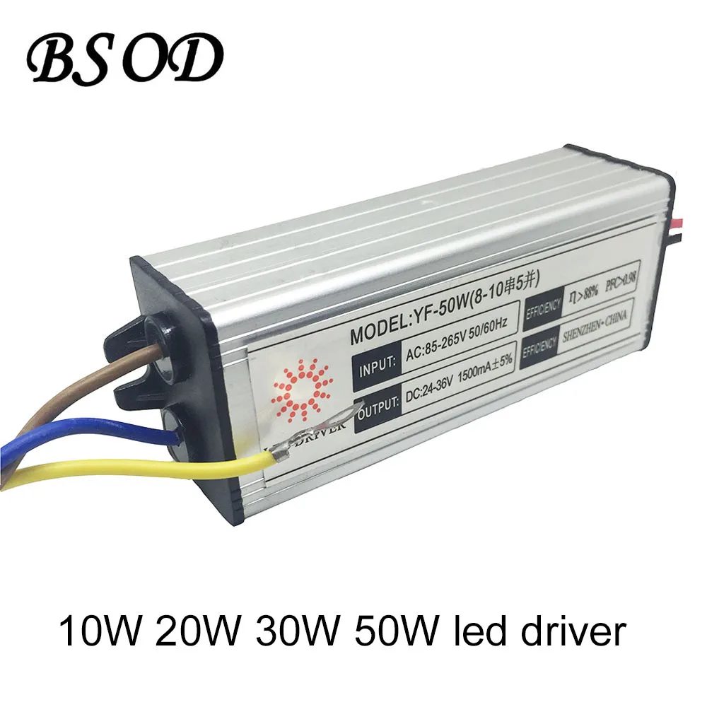 BSOD Led Driver 10W 20W 30W 50W Power Supply Led Transformer Constant Current 600ma 900mA Waterproof IP67 for Led Lighting
BSOD Led Driver 10W 20W 30W 50W Power Supply Led Transformer Constant Current 600ma 900mA Waterproof IP67 for Led Lighting