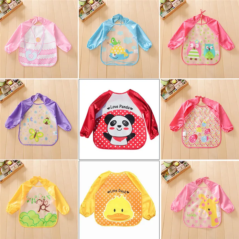 New Children Bib Baby Waterproof Long Sleeve Bib Art Painting Bibs Apron Cartoon Soft Bib Feeding Clothing 9 Types
New Children Bib Baby Waterproof Long Sleeve Bib Art Painting Bibs Apron Cartoon Soft Bib Feeding Clothing 9 Types
