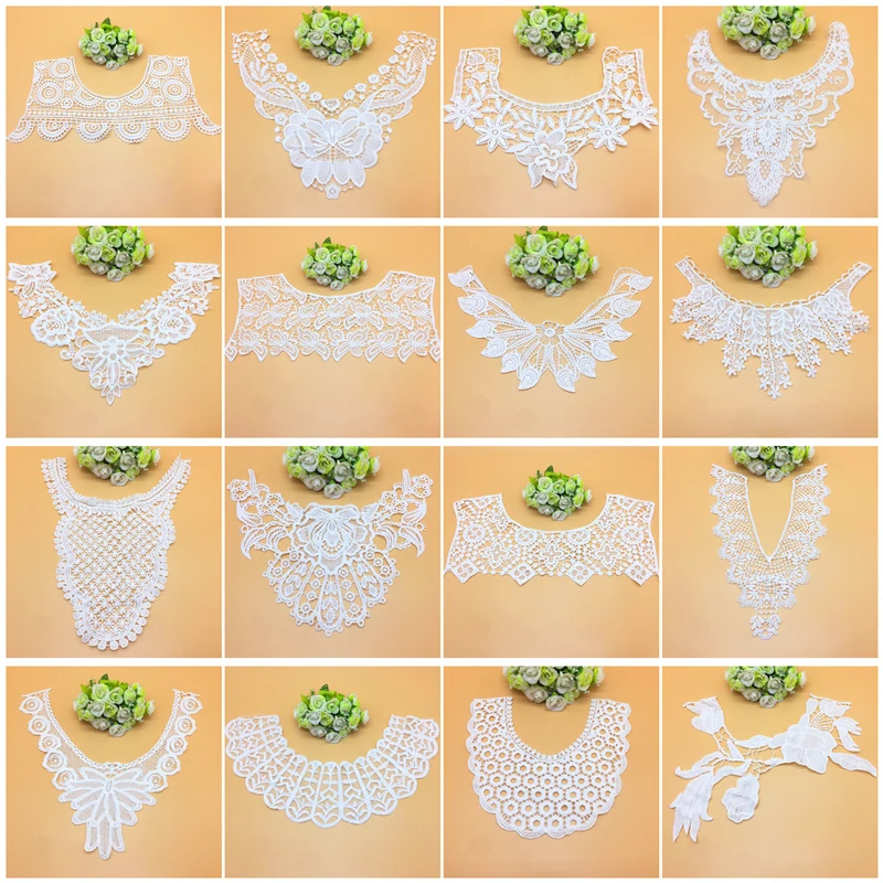 1pcs White Lace Fabric Collar Vintage Neckline Embroidered Trims Lace Applique Sewing Supplies Wedding Dress Accessories
1pcs White Lace Fabric Collar Vintage Neckline Embroidered Trims Lace Applique Sewing Supplies Wedding Dress Accessories
