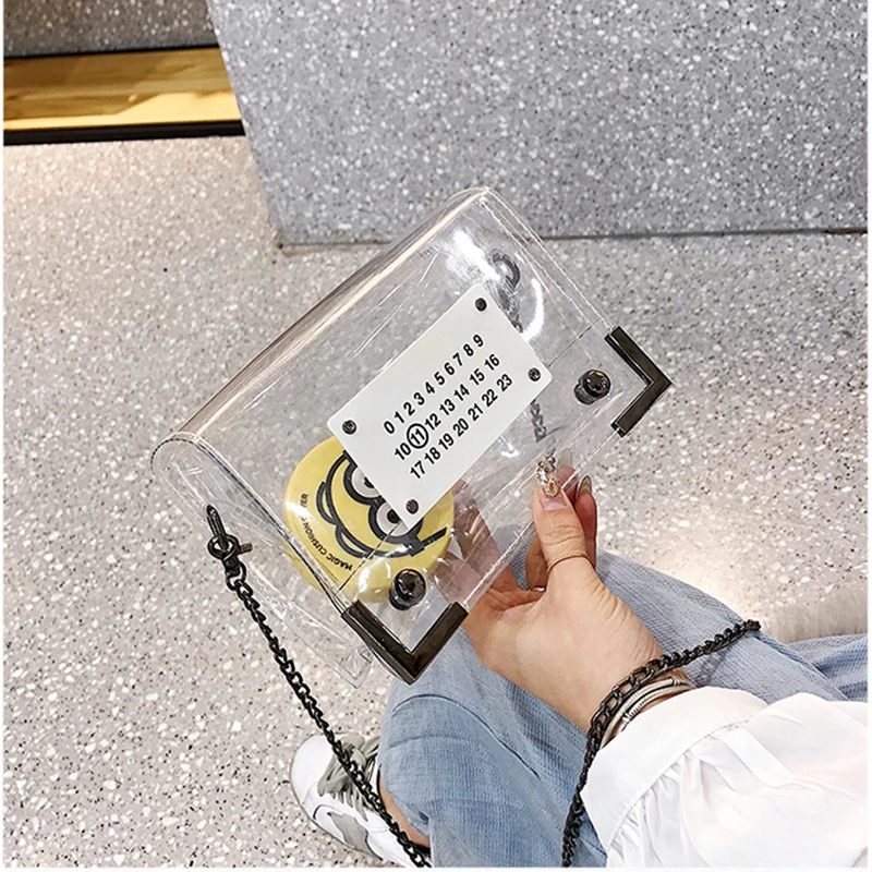 Women PVC Transparent Waterproof Crossbody bag Fashion Girl Letter Shoulder Bag Phone Storage Crossbody Bag
Women PVC Transparent Waterproof Crossbody bag Fashion Girl Letter Shoulder Bag Phone Storage Crossbody Bag