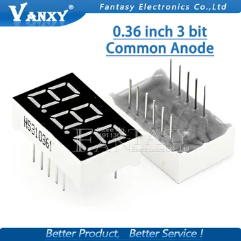 5pcs Digital tube segment common Anode Red 3 Bit digital Tube 0.36 inch 11 needles Red LED Display HS310361K-24
5pcs Digital tube segment common Anode Red 3 Bit digital Tube 0.36 inch 11 needles Red LED Display HS310361K-24