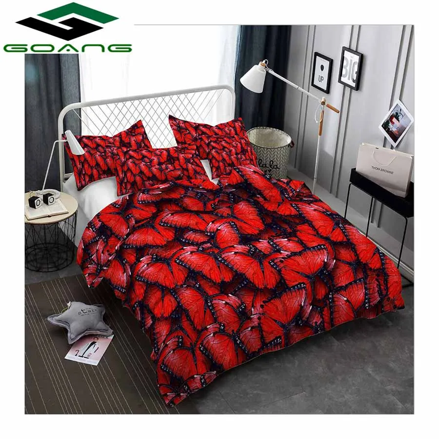 GOANG california king bedding sets bed sheet duvet cover pillow case 3pcs super king size 3d digital printing Red butterfly
GOANG california king bedding sets bed sheet duvet cover pillow case 3pcs super king size 3d digital printing Red butterfly