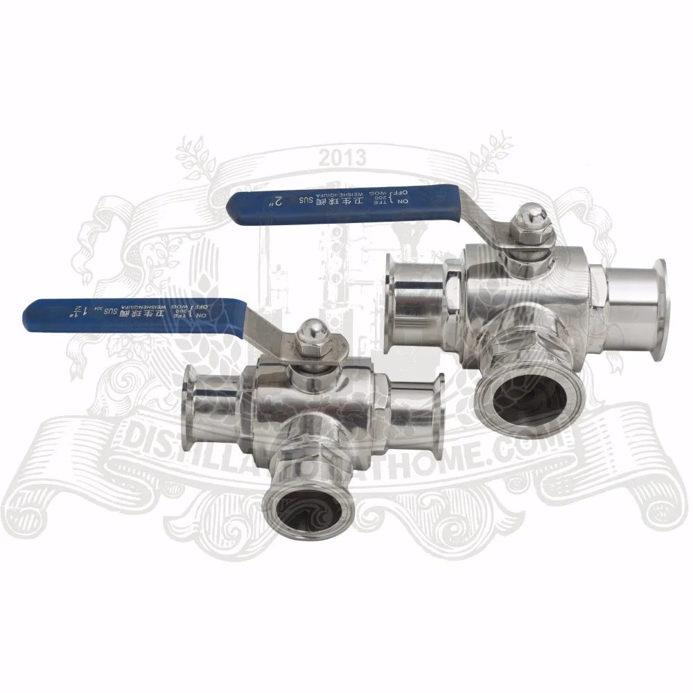 3 way stainless steel ball valve diameter 1" (25mm) tri-clamp connection 1.5" (OD50.5)
3 way stainless steel ball valve diameter 1" (25mm) tri-clamp connection 1.5" (OD50.5)