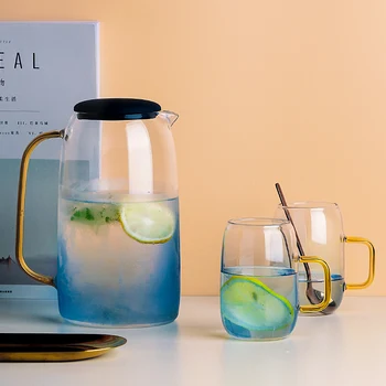 Glass Cold Water Bottle High Borosilicate Glass 1550ml Glass Pitcher Kettle Teapots For Tea Fruit Juice Lemon
Glass Cold Water Bottle High Borosilicate Glass 1550ml Glass Pitcher Kettle Teapots For Tea Fruit Juice Lemon